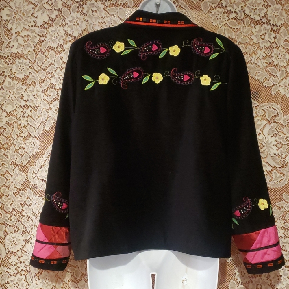 Patchwork Embroidered Blazer - image 2